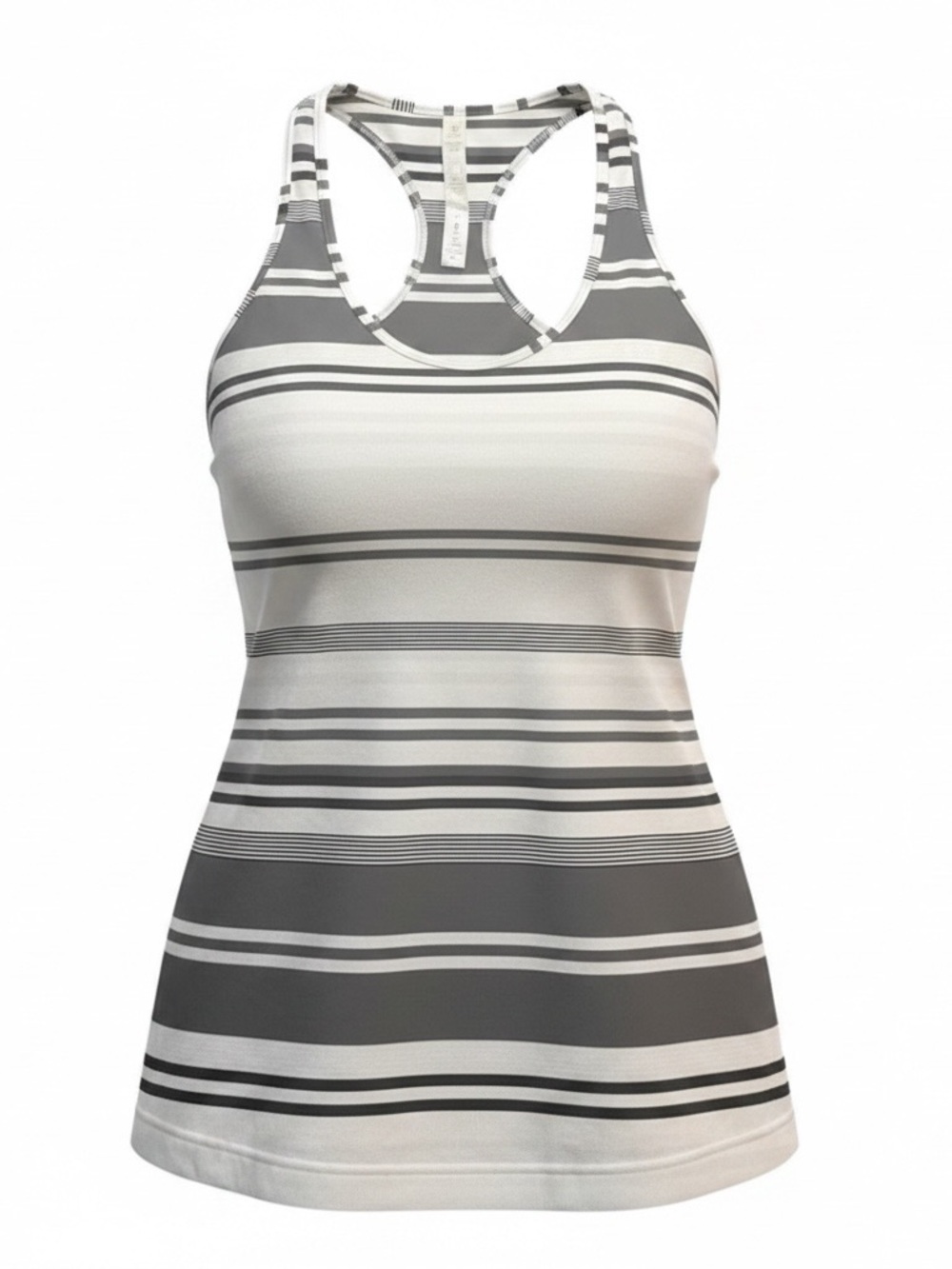 Lululemon Athletica black, gray, & white sleeveless racerback top size 10 EUC